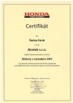 Certifikát Honda SP